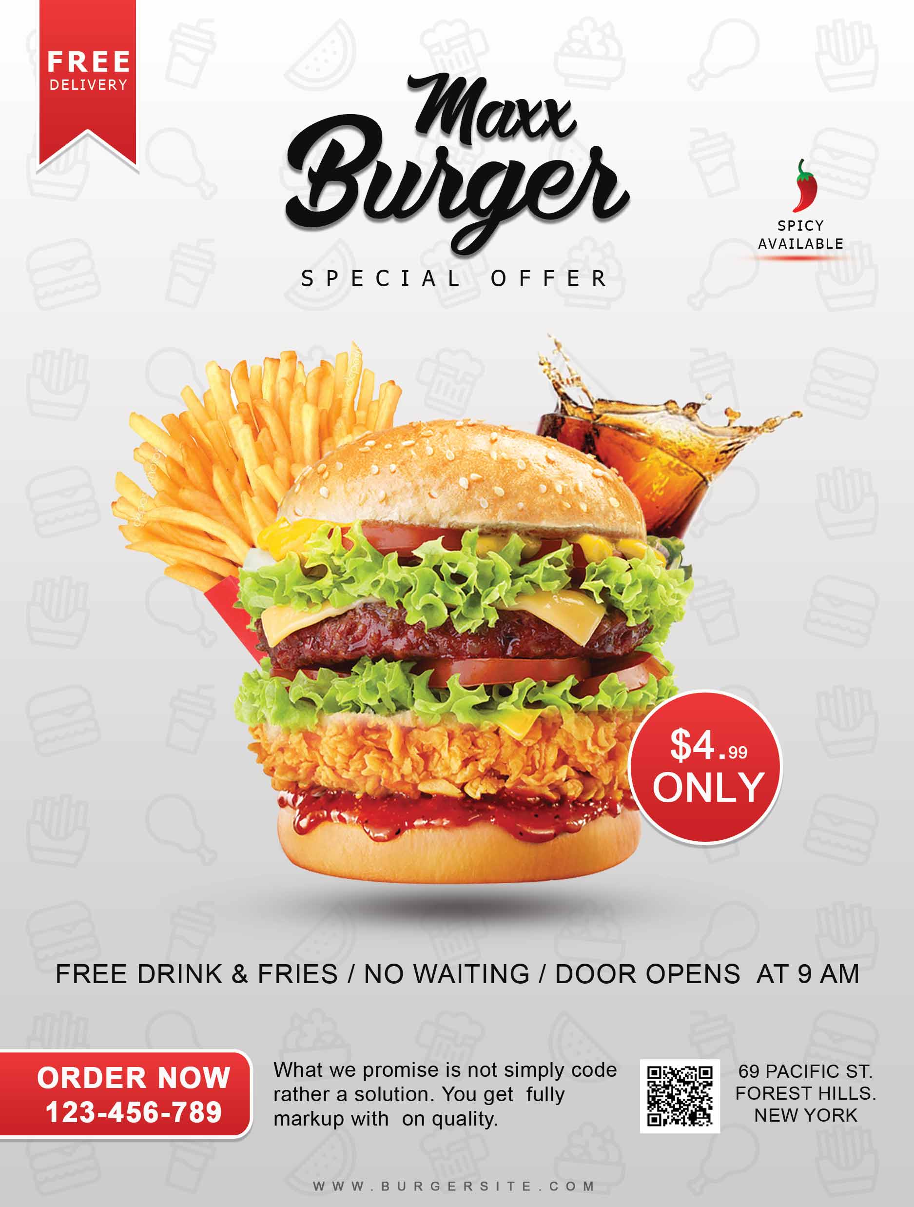 Burger Poster Design 